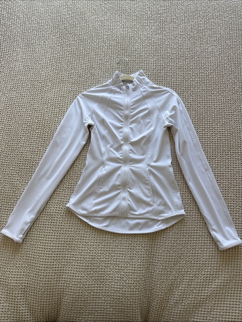Yogalicious White Full-Zip Long Sleeve Active Jacket